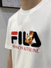 FILA 斐樂官方男子針織短袖衫2025夏新款狐貍刺繡休閑舒適純棉T恤 曬單實拍圖