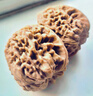 文玩桃核原皮原色官帽虎頭四座樓獅子頭文玩核桃把玩擺件 【鉤針文玩油】鐵皮官帽40-43mm 曬單實拍圖
