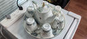 言則骨瓷可旋轉(zhuǎn)水具茶具茶壺茶杯套裝開(kāi)業(yè)喬遷送禮輕奢高檔禮盒 【骨瓷】墨葉白荷套裝-木質(zhì)禮盒 曬單實(shí)拍圖