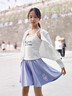 班尼路女童夏季套裝運(yùn)動(dòng)裙褲2025新款女孩涼感速干短袖洋氣短褲裙子夏裝 白BN花雨小兔X+紫BN蝴蝶結(jié)兔XS 110 【推薦體重30-37斤】 曬單實(shí)拍圖