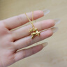 中國(guó)黃金（CHINA GOLD）一鹿有你黃金項(xiàng)鏈女新款足金吊墜七夕情人節(jié)禮物送女友老婆生日 精美禮盒【請(qǐng)勿拍】 曬單實(shí)拍圖
