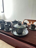 簡先生紫砂百福功夫茶具套裝禮盒裝送長輩父親老師生日壽宴伴手禮 紫砂百福（如意藍）丨手執(zhí)壺 23頭 曬單實拍圖