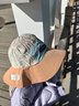 kocotreekk樹兒童防曬帽遮陽防紫外線漁夫帽全防護(hù)盆帽護(hù)頸 曬單實拍圖