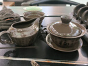 茶杯套裝紫砂功夫茶具套裝辦公室用2025新款茶具套裝紫砂茶具套裝 描金紫砂舍得西施壺 10頭 曬單實拍圖