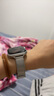 碼仕適用蘋(píng)果手表表帶apple iwatchS10/9/8/7/6/SE金屬小蠻腰磁吸扣夏天女款腕帶銀色38/40/41mm 曬單實(shí)拍圖