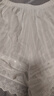 悠曼婭安全褲女大碼夏季防走光薄款可外白色花苞保險短褲南瓜jk打底褲 白色褲長36CM 均碼 適合75-110斤 曬單實拍圖