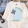 MLBNICE【舒爽透氣】奧萊促銷丨簡約純棉丨丨重磅短袖恤情侶裝 白色 M 曬單實(shí)拍圖