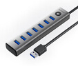 奧?？疲∣RICO）USB3.0分線器7口擴(kuò)展塢鋁合金HUB集線器延長器獨(dú)立供電筆記本臺式拓展塢適用聯(lián)想華為USB擴(kuò)展CL7U 曬單實(shí)拍圖
