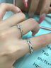 中國黃金情定終生情侶戒指一對男女銀對戒七夕情人節(jié)禮物送女友老婆生日 情定今生對戒【品牌禮盒】 曬單實拍圖