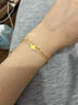 中國黃金（CHINA GOLD）雙層蝴蝶黃金手鏈女999足金手鏈金首飾七夕情人節(jié)禮物送女友老婆 【今/次日達】足金蝴蝶手鏈約2.1g【甄選禮盒】 曬單實拍圖