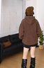 GAP女裝貼布繡花logo仿羊羔絨連帽衛(wèi)衣外套600757 棕色 175/92A(XL)亞洲尺碼 曬單實(shí)拍圖