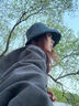 MMOPTOP卷邊仿亞麻漁夫帽女夏季遮陽帽大頭圍防曬帽薄款透氣盆帽子 曬單實拍圖