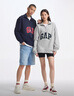 GAP男女裝24秋冬碳素磨毛字母logo抓絨立領(lǐng)衛(wèi)衣609264 曬單實(shí)拍圖