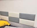 加厚床頭軟包自粘靠背新款榻榻米墻圍靠墊背墻面防撞墻貼床邊裝飾 3片奶油白+3片極地灰20cm*50cm 曬單實(shí)拍圖