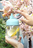 希諾塑料杯tritan運動水杯男便攜夏天隨手杯女健身水壺大容量吸管杯子 XN-8111汽水藍(lán)色-550ml 曬單實拍圖