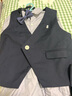 蘿卜唄唄（LUOBOBEIBEI）男童馬甲套裝休閑西服花童禮服表演服2025春秋 藏青四件套 140 曬單實(shí)拍圖