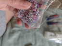 萌客朵玻璃米珠3mm貓眼玉石冰種散珠diy手工制作手串手鏈項鏈飾品配件 玻璃奶油米珠混彩色 3mm  30g【 約100顆】 曬單實(shí)拍圖