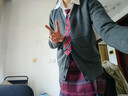 UKUHPK原創(chuàng)jk制服套裝女秋冬款正版學院風校供格裙子針織開衫疊穿一整套 四件套深灰開衫+襯衫+玄紅裙+紅 M 曬單實拍圖