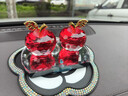 卡吉斯高檔汽車(chē)擺件水晶蘋(píng)果香水座創(chuàng  )意車(chē)載擺件車(chē)內裝飾品擺件保平安 平安紅色5cm果+鉆墊 曬單實(shí)拍圖