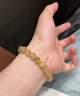 中國黃金足金金發(fā)晶轉運珠手串女士2025新款金七夕情人節(jié)禮物送女朋友老婆 金發(fā)晶轉運珠手串 約0.7g【品牌禮盒+代寫賀卡】 曬單實拍圖