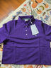 哈吉斯（HAZZYS）男裝 夏季三?？坌蓍e上衣索羅娜短袖POLO衫男ASTZE0CBX71 紫色VL L （175/96A 48） 曬單實(shí)拍圖