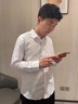 杉杉純色男士長(zhǎng)袖襯衫四季新款棉質(zhì)舒適透氣休閑白襯衣挺闊垂順上衣 曬單實(shí)拍圖