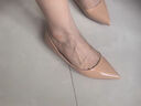 爾山集2025年新款春秋法式裸色內增高尖頭平底鞋女淺口鞋子百搭通勤單鞋 裸色尖頭單鞋女 3cm 37 （腳寬胖請拍大一碼） 曬單實(shí)拍圖
