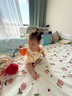 G.DUCKKIDS小黃鴨嬰兒衣服夏季薄款外出服新生女寶寶夏裝純棉吊帶連體衣夏天 愛心杏色-帶帽（碼偏?。?73cm 建議3-6個(gè)月12-16斤 曬單實(shí)拍圖