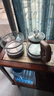 開品 全自動底部上水感應(yīng)續(xù)水燒水壺 家用辦公電茶爐燒水消毒電熱水壺 嵌入式玻璃燒水壺茶桌一體套裝 1L 金色尺寸20X37CM 燒水煮杯 桶水款 曬單實拍圖
