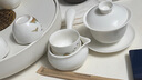 匠序陶瓷茶盤家用蓄水干泡盤現(xiàn)代輕奢茶臺(tái)辦公室茶具小托盤 特大號(hào)白陶青山飛鳥茶盤 直徑31 曬單實(shí)拍圖