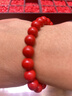 含辰砂工藝品手串本命年轉(zhuǎn)運珠男女款朱砂紅砂手串手鏈素珠單圈 朱砂紅砂【單珠直徑8mm】 曬單實拍圖