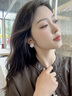 歐本赫?benheart凜絮耳釘高級感大品牌純銀小巧精致女設計款小眾 耳釘-凜絮 香檳金 曬單實(shí)拍圖