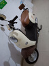 五星鉆豹電動車72V20AH電動摩托車1200W大功率長續(xù)航外賣車成人兩輪電瓶車 G6 奶酪白/可可棕 曬單實拍圖