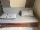 善臣實(shí)木沙發(fā)床雙人可折疊兩用客廳小戶(hù)型多功能新中式羅漢床2025新款 1.9米護脊椰棕款 【送儲物箱】 曬單實(shí)拍圖