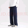 校服褲子藏青色二條杠夏季直筒初中高中小學生青少年深藍校褲男女 一條杠藏青色 夏季冰絲薄款 均碼 (6XL200) 【建議身高185-190 曬單實拍圖