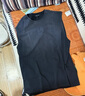 UR夏季新款男裝時(shí)尚休閑復古水洗寬松圓領(lǐng)背心UMM450063 黑色 M 曬單實(shí)拍圖