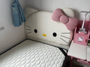 商者相融hellokitty兒童床女孩公主床兒童房凱蒂貓單人床女童卡通蝴蝶結(jié)床 【尊享版】凱蒂貓公主床+20cm恒溫3E乳膠床墊 1200mm*2000mm(框架床) 曬單實(shí)拍圖