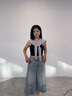 南極人新款條紋披肩外搭女針織小坎肩薄款女韓版百搭針織高端披肩空調(diào) 灰色 曬單實拍圖