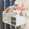 得力（deli）多功能桌面書(shū)立架書(shū)收納桌上文件收納盒抽屜式置物架書(shū)擋學(xué)生/辦公用品白色PK110 曬單實(shí)拍圖