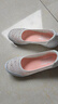 斯凱奇（Skechers）單鞋女鞋夏季透氣舒適一腳蹬平底淺口輕便休閑鞋工作鞋100686 曬單實(shí)拍圖