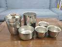 艾曼格（IMOGY）純鈦旅行茶具套裝茶杯節日送禮隔熱防燙戶(hù)外露營(yíng)便攜快客杯泡茶杯 鈦本色1壺3杯禮盒裝【內外純鈦】 曬單實(shí)拍圖
