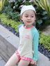 G.DUCKKIDS小黃鴨童裝女童泳衣夏季兒童泳裝女孩子長(zhǎng)袖三角一體式專業(yè)訓(xùn)練服 米色拼接【送泳帽】 140 尺碼9~10歲【130-140cm】cm 曬單實(shí)拍圖