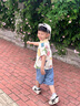 G.DUCKKIDS小黃鴨童裝男童夏季套裝2025新款中小兒童衣服男孩短袖T恤兩件套 恐龍 90 建議1~2歲【 80-90cm】cm 曬單實(shí)拍圖