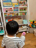全品屋書架兒童書桌落地一體靠墻繪本架置物架移動書柜簡易寶寶玩具收納 【60cm】3書架+2收納架+2收納盒 曬單實拍圖