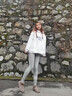 螺紋灰色打底褲女2025新款外穿春秋款長(cháng)褲高腰秋褲提臀顯瘦小腳褲 淺灰色 【磨毛款】 L 【建議：80-125斤】 曬單實(shí)拍圖