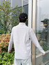 名創(chuàng)優(yōu)品（MINISO）防曬打底衫男款秋季UPF50+防紫外線內(nèi)搭速干運(yùn)動(dòng)半拉鏈長(zhǎng)袖t恤男 淺灰(純色) L /175(抗菌易去污) 曬單實(shí)拍圖