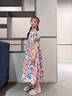 Dudant國(guó)際品牌女童夏裝連衣裙2025新款夏天兒童薄款洋氣公主裙大童夏季 花色 120 cm 曬單實(shí)拍圖