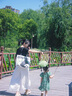 初語(yǔ)提花肌理寬松闊腿褲女2025夏季新款松弛飄逸山本褲休閑褲子 米杏色 M 曬單實(shí)拍圖