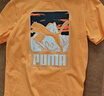 彪馬（PUMA）純棉寬松白色印花休閑短袖T恤男子夏季運動(dòng)上衣 684761 柑橘橙色-46 M (175/96A) 曬單實(shí)拍圖