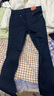 哈吉斯（HAZZYS）男裝 萊卡抗菌通勤休閑褲男ATDZP0BCF14 藏青色NV 175/78A32 曬單實(shí)拍圖